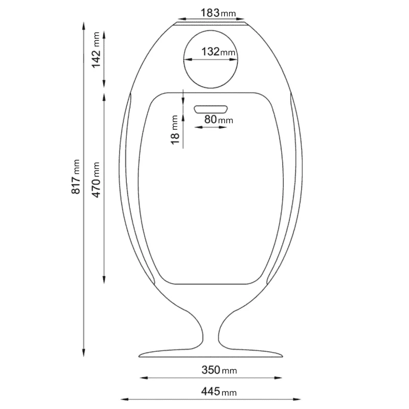 Soldidesign Ovetto metal aluminium opaque - Recycling bin frame